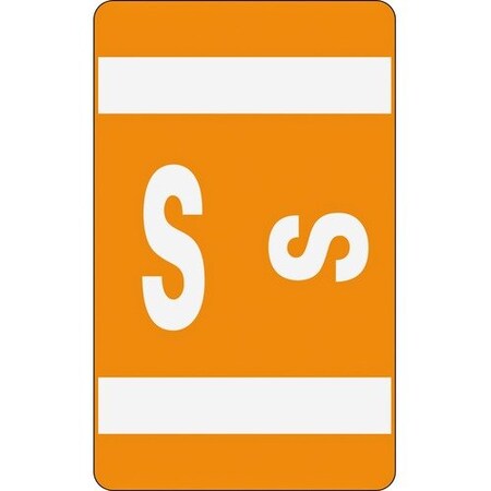 Smead ALPHAZ COLOR-CODED SECOND LETTER ALPHABETICAL LABELS, S, 1 X 1.63, ORANGE, 10/SHEET, 10 SHEETS SMD67189